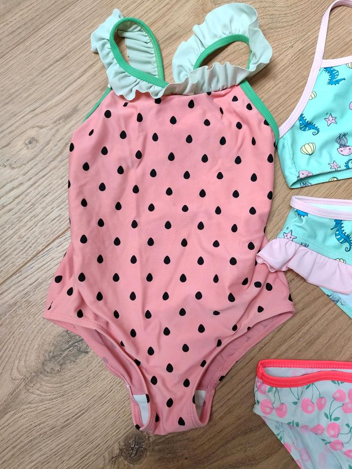 Badeanzug H&M Bikini Name it Zara 86 92 rosa Seepferdchen Erdbeer in Vechelde