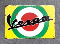 Retro Blechschild Schild Vintage 30x20cm Vespa 5 Motive Baden-Württemberg - Walddorfhäslach Vorschau