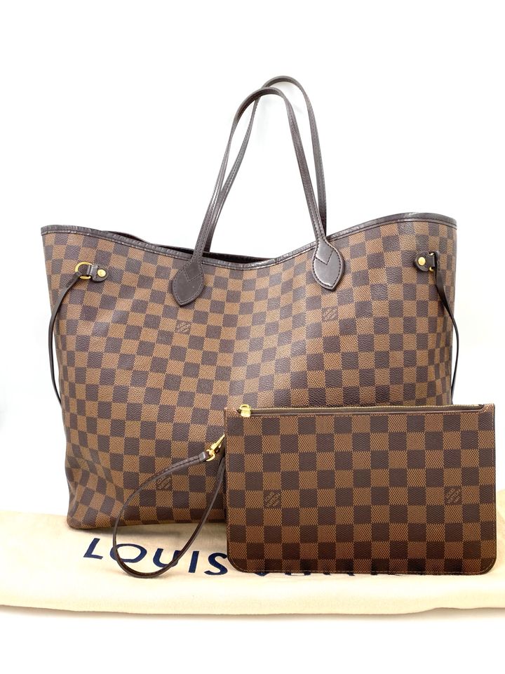 LOUIS VUITTON Neverfull GM Damier Ebene mit Pochette Tasche Handtasche Shopper in München