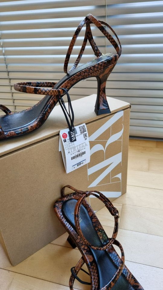 *ZARA* Echt Leder Riemchen Sandalen Braun 39 NP69,95€ NEU! in Ingolstadt