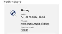 Olympia Paris 2024 - 6 Tickets Boxen - Fr. 02.08. Nordrhein-Westfalen - Menden Vorschau