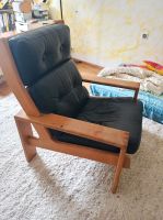 Vintage Leder Sessel Holz Hessen - Gießen Vorschau