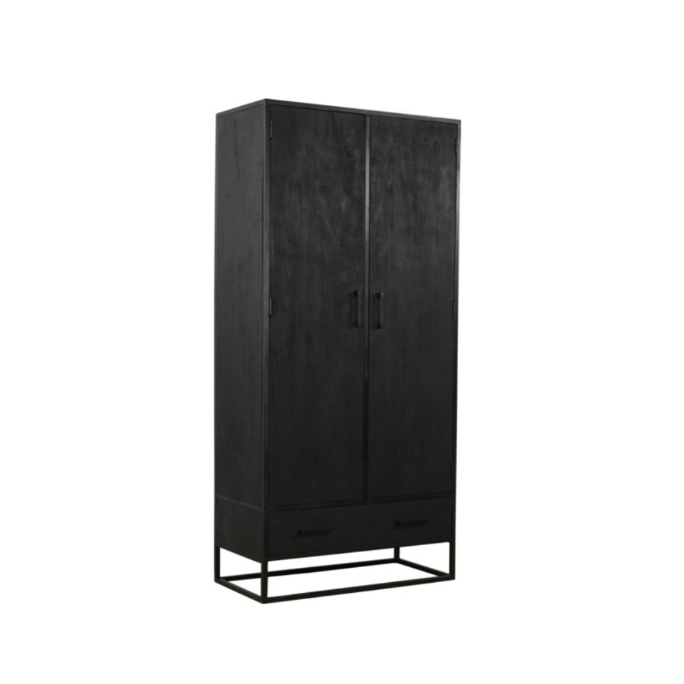 Wandschrank Schrank Highboard "Bert" massiv industrial schwarz in Twist