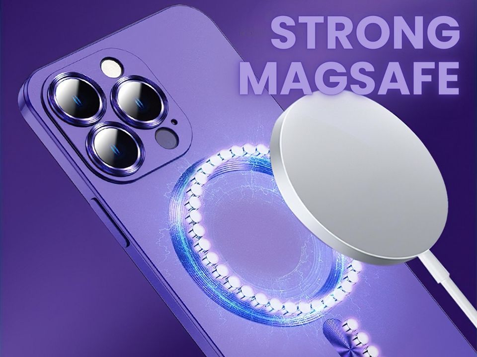 Hülle iPhone 15 14 Pro Max Plus Case Silikon Handyhülle mit MagSafe Kameraglas Kameraschutz Schutzhülle Magnet Kamera Glas Cover Blau Silber Schwarz in München