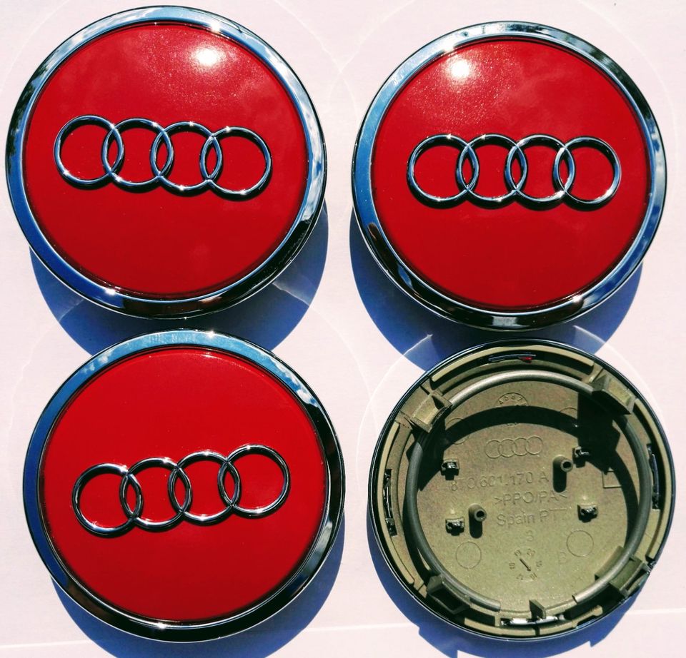 4 AUDI 8T0601170A ORIGINAL Felgendeckel Nabenkappen Nabendeckel in Rehbach