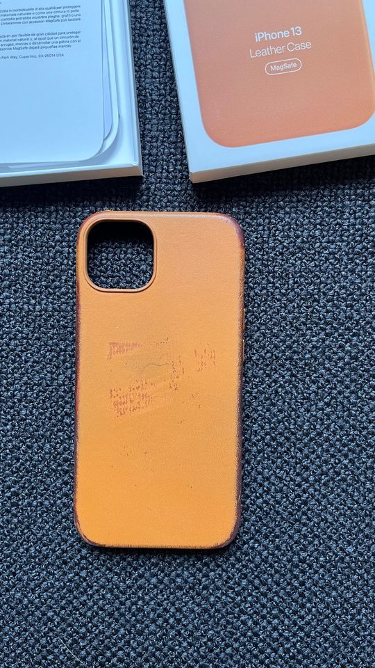 Apple Leder-Case MagSafe für das iPhone 13, Golden Brown in Berlin