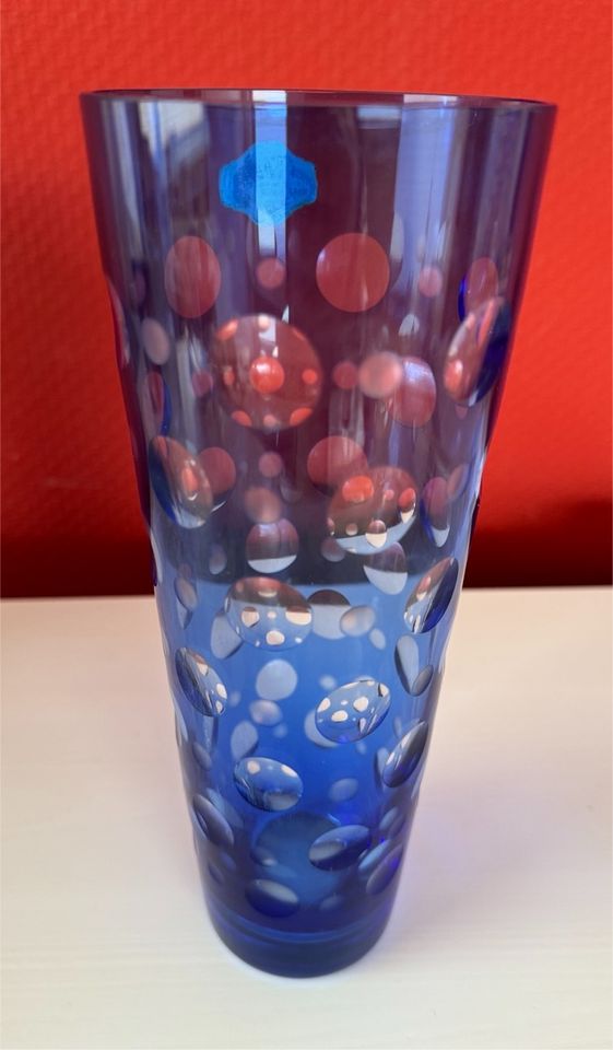 Vase blau Kristallglass in Hamburg