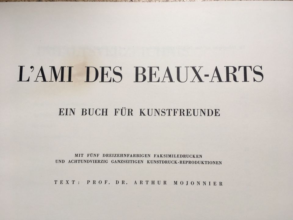 L‘Ami des beaux Arts/ Ein Buch für Kunstfreunde, 1944 in Westerburg