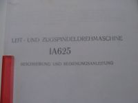 Bedienungsanleitung Drehmaschine 1A 625 Sachsen - Schneeberg Vorschau