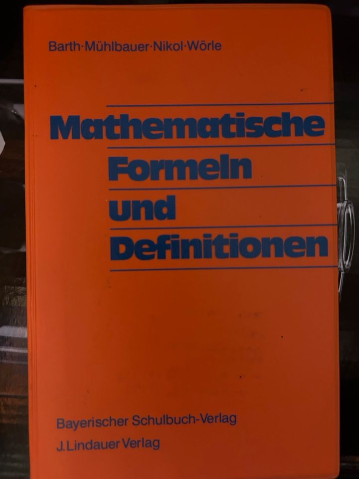 Mathematische Formeln und Definitionen / Formelsammlung in Ingolstadt