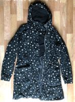 Mantel Parka M/L 38/40 schwarz Sterne weiß Kapuze Reißverschluss Thüringen - Erfurt Vorschau