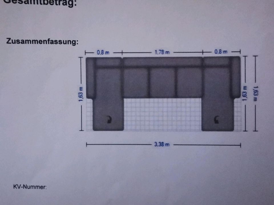 Sofa Couch XXL grau U-Form Bettkasten in Köln