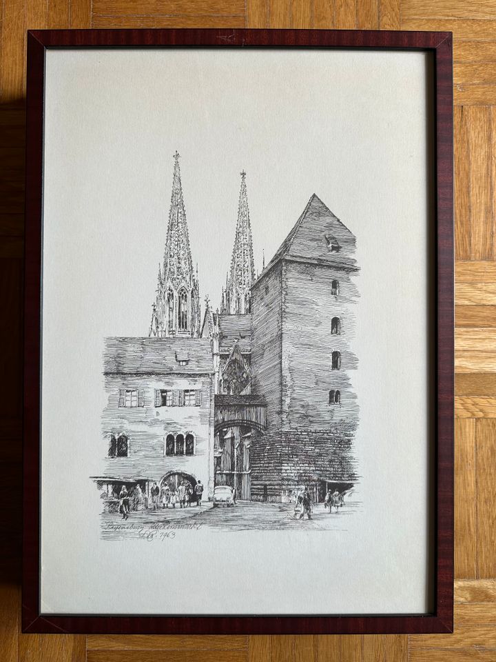 9 Bilder von Regensburg inkl. Rahmen 26,5cm*51cm in Neuried Kr München