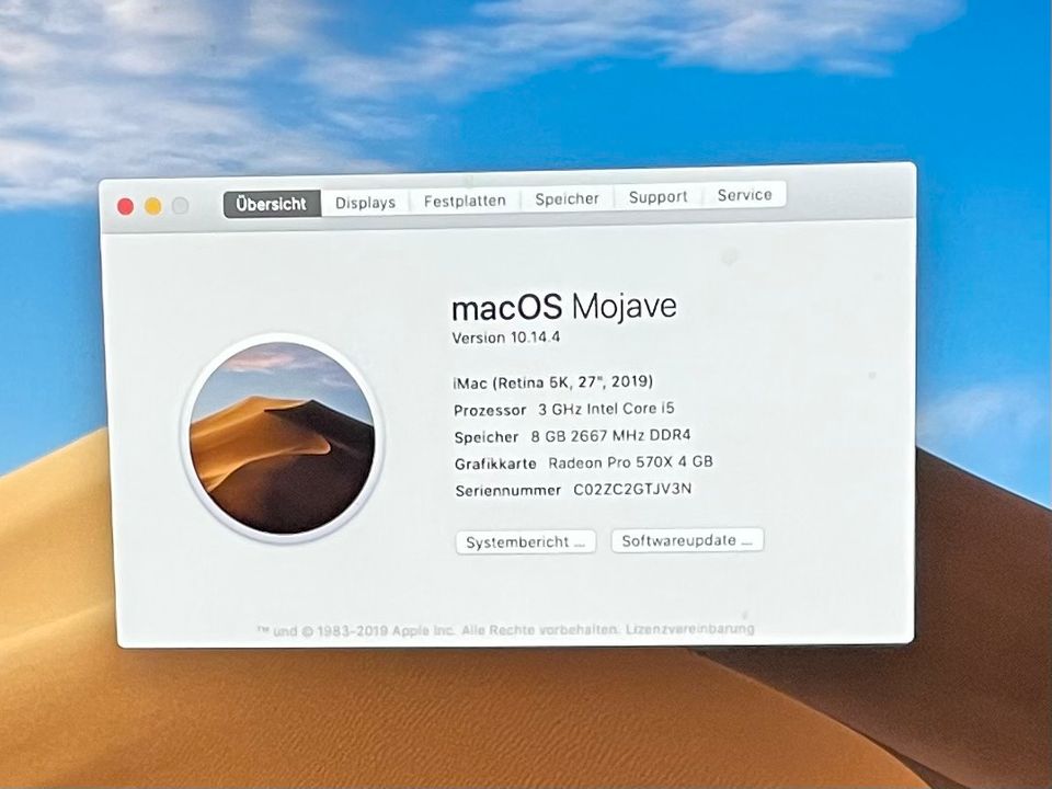 iMac 27“, 1TB, 3GHz Intel Core i5, 2019 in Nordhorn