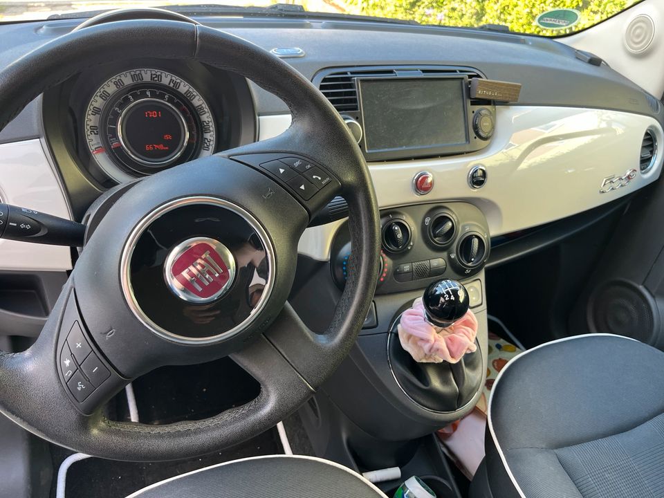 Fiat 500C Cabrio weiß Stadtflitzer TÜV KD Neu in Kaufering