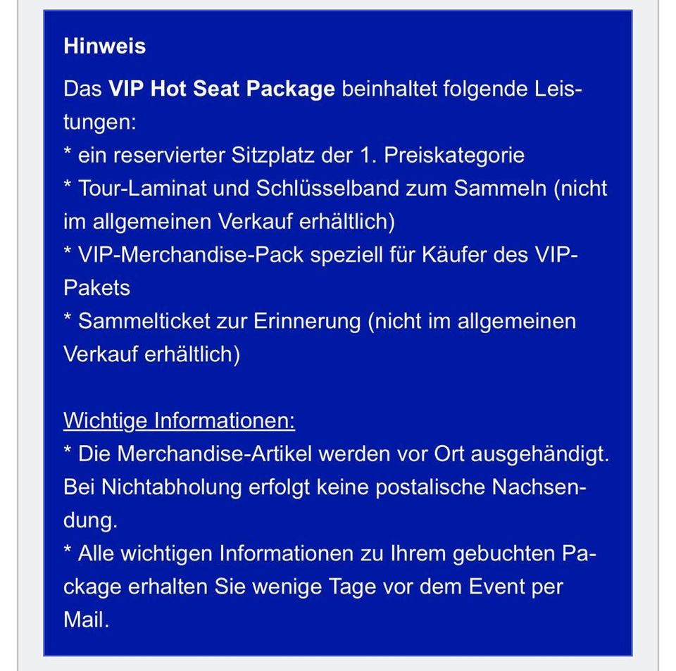 2x Pink Konzertkarten HOT VIP Tickets Stuttgart 19.07.24 in Gunzenhausen
