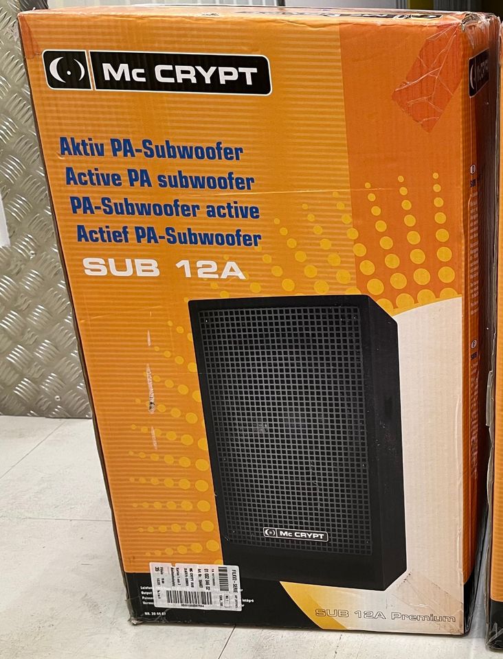 McCrypt PA SUB 12A – aktiver PA Subwoofer, neuwertig in Dresden