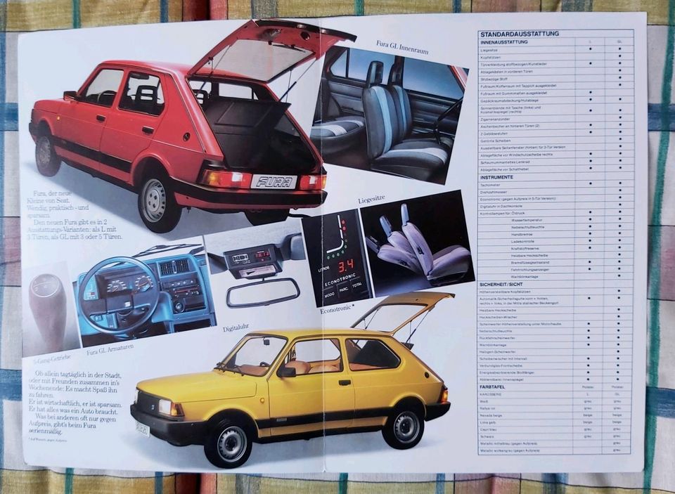 Prospekt + Preisliste Seat Fura ( Fiat 127 )   1984 in Hildesheim