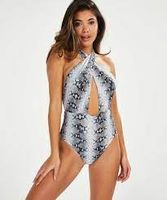 NEU Hunkemöller Badeanzug Gr. 44 (ca. XL/XXL) snake grau schwarz Baden-Württemberg - Karlsruhe Vorschau