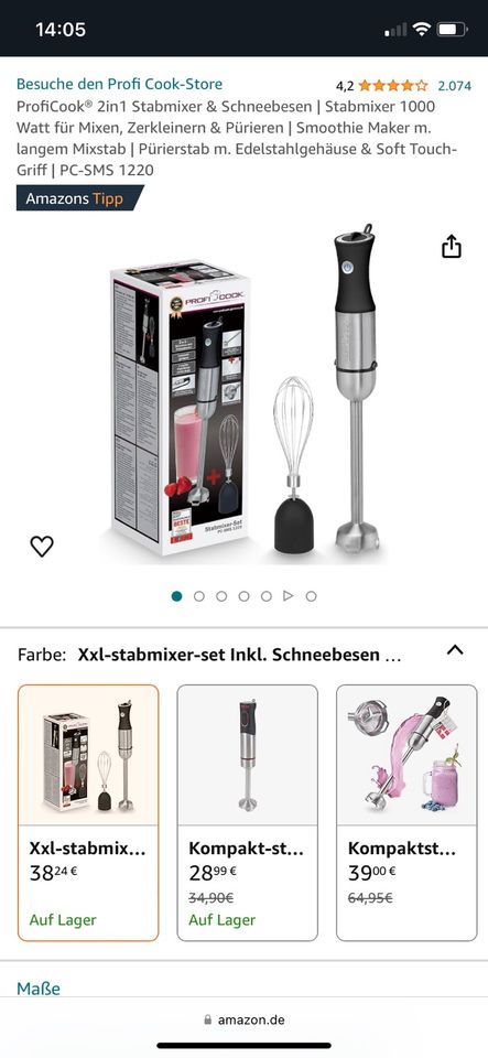 PROFI COOK, Mixer, Stabmixer, Pürierstab in Berlin