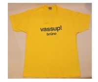 Herren Shirt T-Shirt V-Ausschnitt gelb Logo "vassup! brüno" Gr M Wandsbek - Hamburg Farmsen-Berne Vorschau