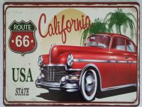 Blechschild California Route 66 USA Metallbild NEU Niedersachsen - Bissendorf Vorschau