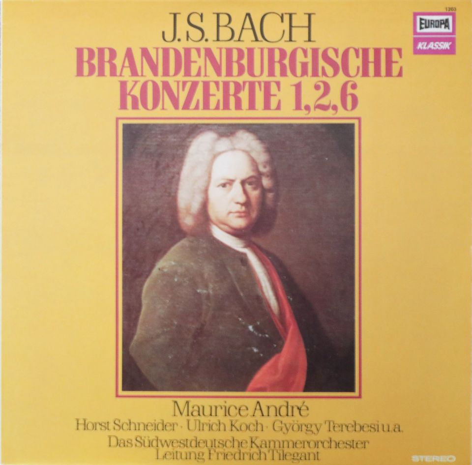 J.S.Bach-Brandenburgische Konzerte 1,2,6/Friedrich Tilegant LP in Saarbrücken