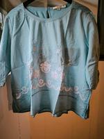 Damen Bluse,Boden, bestickt,weiß,3/4 Arm,Gr.UK 20,US 16, hel Bayern - Beilngries Vorschau