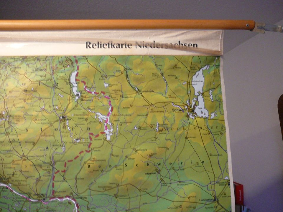 Schul-Wandkarte Niedersachsen 220x210cm, mit Fehlern in Asendorf (bei Bruchhausen-Vilsen)