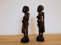 Set 2x Holzfiguren Afrika Paar stehend Mann Frau Holz Statue Deko Rostock - Gross Klein Vorschau