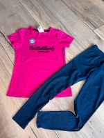 Mädchen Sport-Set ❤️ Shirt pink & Leggings blau ❤️ 134-140 Hessen - Kassel Vorschau