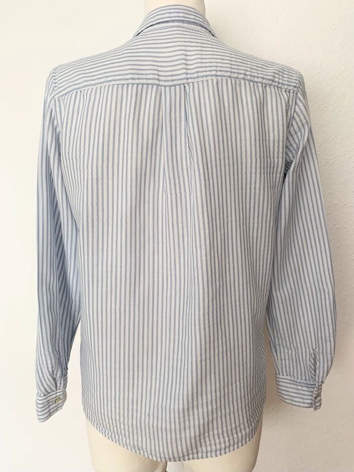 Esprit Bluse Gr. S / 36 blau weiss gestreift doubleface Baumwolle in Bad Füssing