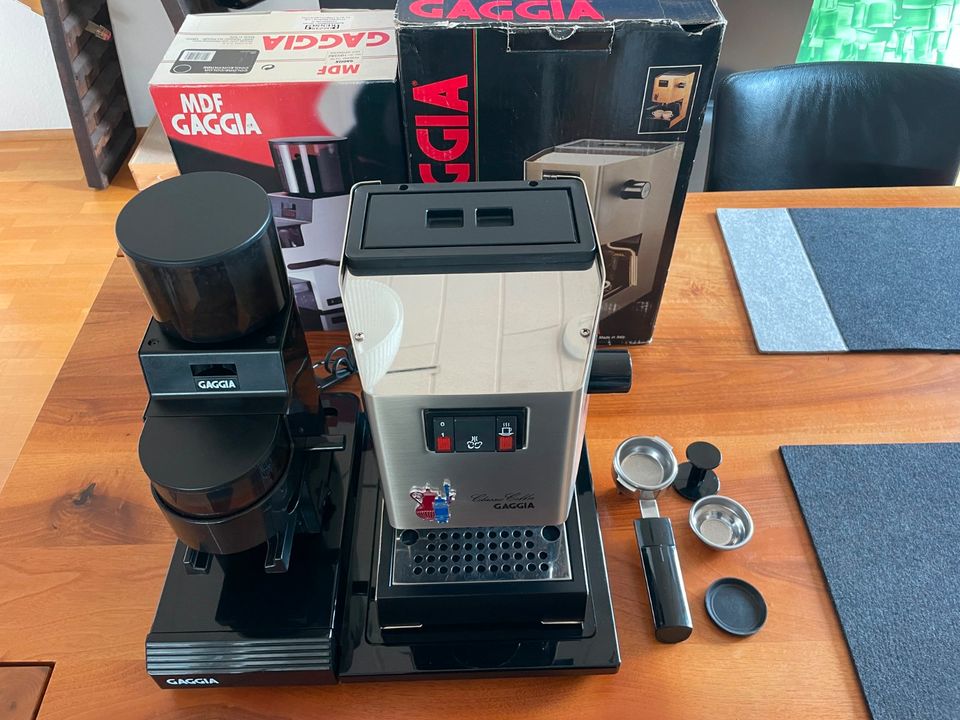 Gaggia Classic Coffee MDF Mühle Siebträger Espresso Maschine OVP in Wehrheim