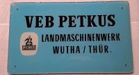 Werbung VEB Petkus Wutha, Reklameschild DDR, Glasschild Thüringen - Weinbergen Vorschau