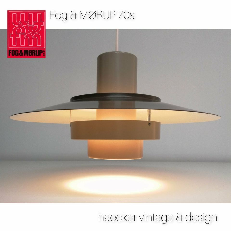Lampe zu danish design mid century fog morup teak retro lyfa 70er in München