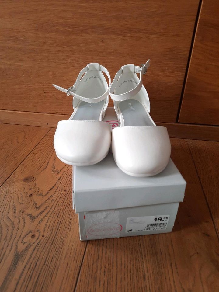 Schuhe Kommunion Mädchen Gr 36 NEU Hochzeit Taufe weiß in Wiggensbach