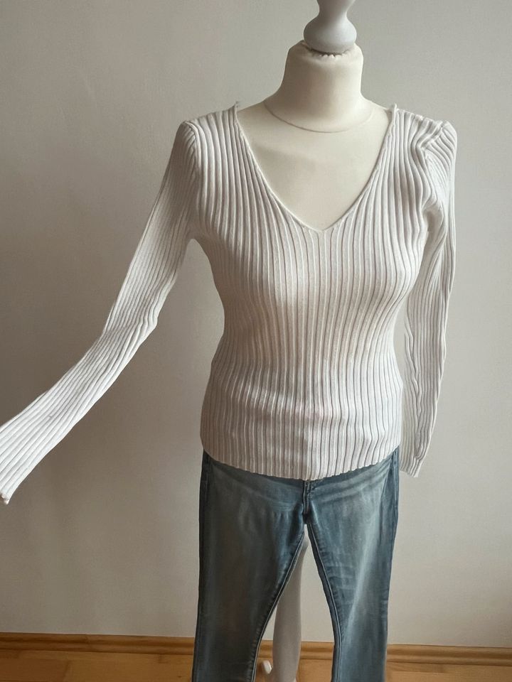 Pulli Shirt von Vintage Dressing Gr S/36 weiß in Gaukönigshofen