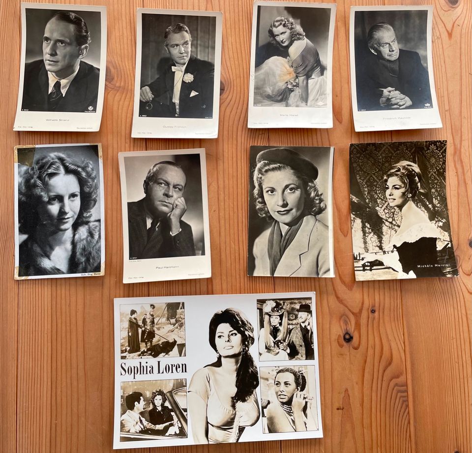Autogrammkartensammlung, Vintage Schauspieler, Musiker in Obernkirchen