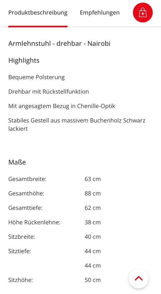 Armlehnstuhl NEU „Nairobi“ 8 Stück drehbar mit Rückstellfunktion in Hosenfeld