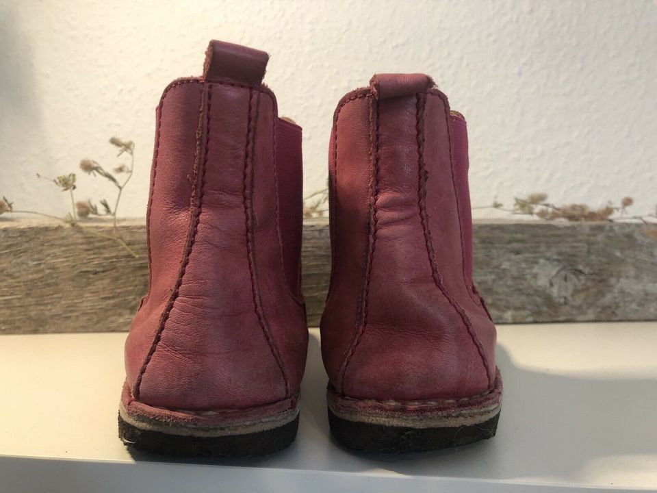 Bisgaard Stiefeletten pink Budapester Muster in Grevenbroich