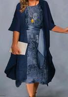 3 teiliges elegantes Kleid blau Gr. 54 Kleid, Gürtel und Jacke Sachsen - Penig Vorschau