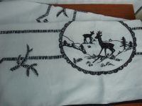 Vintage handgestickte Tischdecke mit Wildmotiv Nordrhein-Westfalen - Gladbeck Vorschau