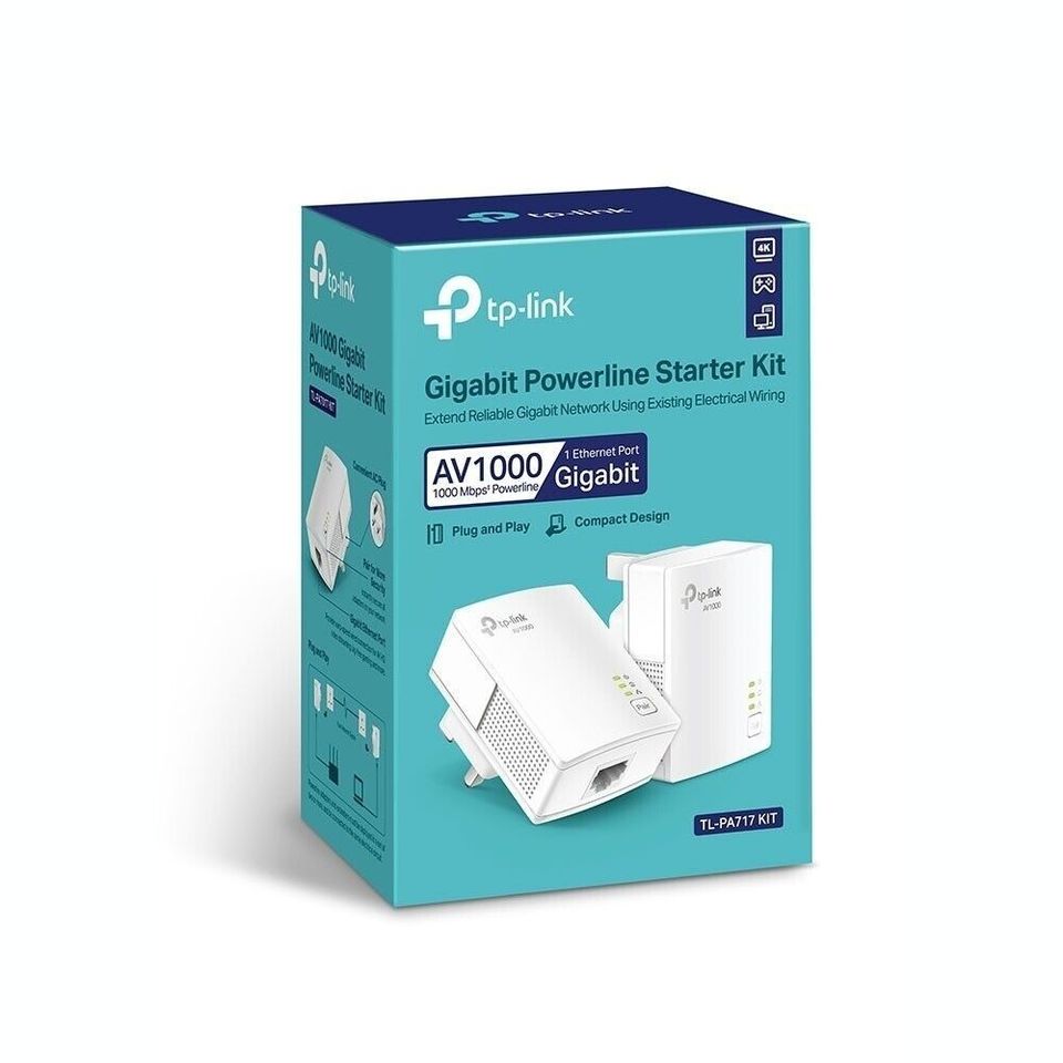 TP-LINK TL-PA717 AV1000 Powerline Adapter Set Netzwerk Kit Gigabi in Essen