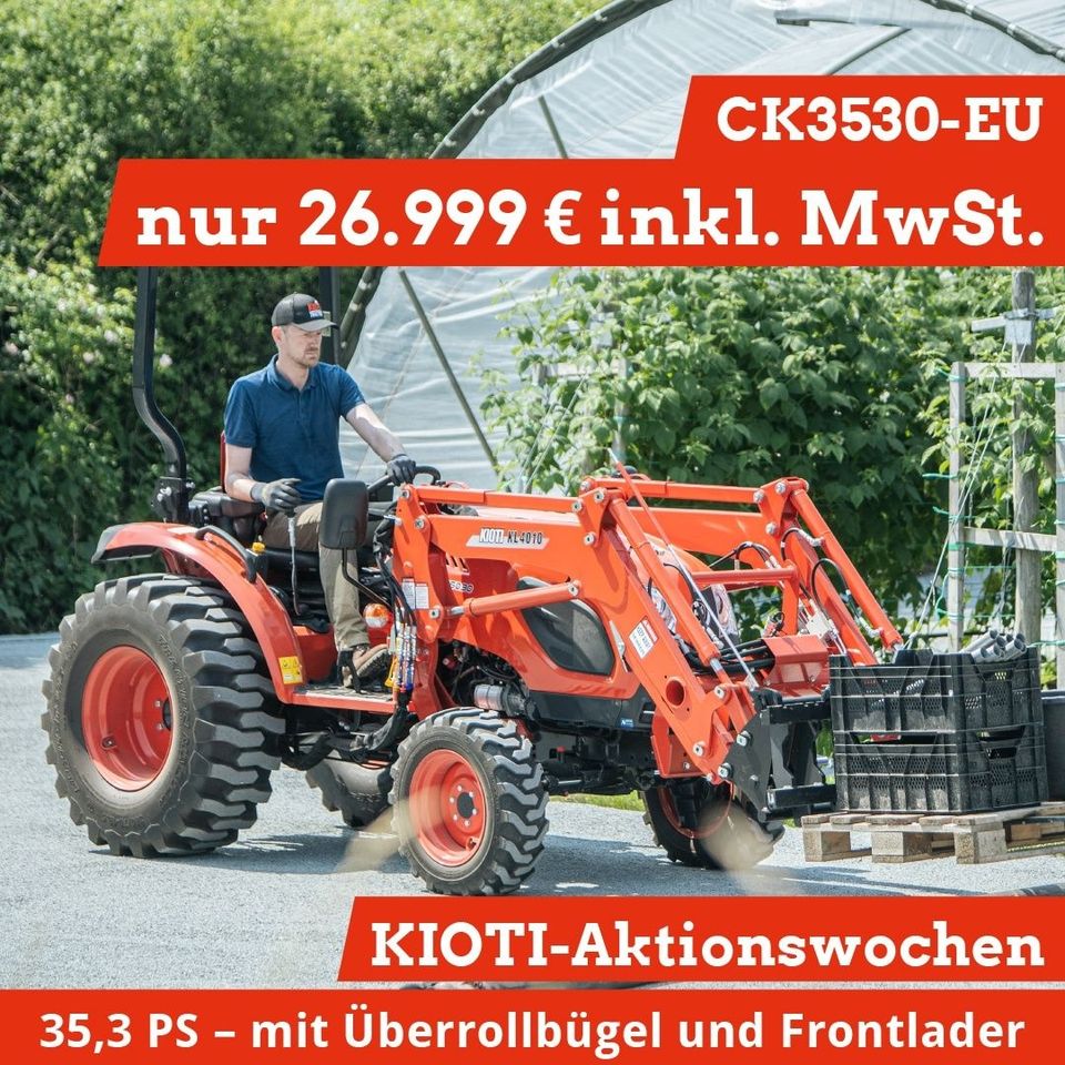 CK3530-EU Rops/Kioti Frontlader  Schaufel & Parallelführung in Haldenwang