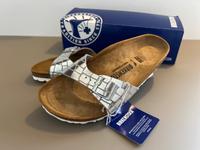 Birkenstock Madrid "Gator Gleam Silver", Größe 38, schmal Baden-Württemberg - Bruchsal Vorschau