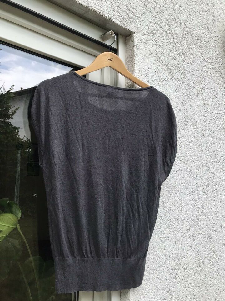 H&M T-Shirt Perlen grau Gr. M in Nohfelden