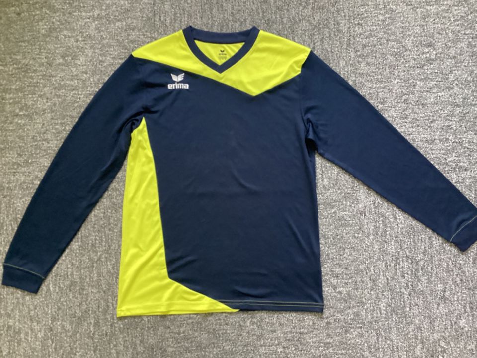 Erima Langarmshirt Blau/Gelb in Hamminkeln