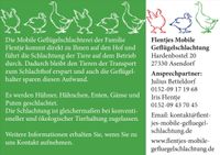 Hühner, Hähnchen, Enten,Puten, Gänse mobile Schlachtung Niedersachsen - Asendorf (bei Bruchhausen-Vilsen) Vorschau