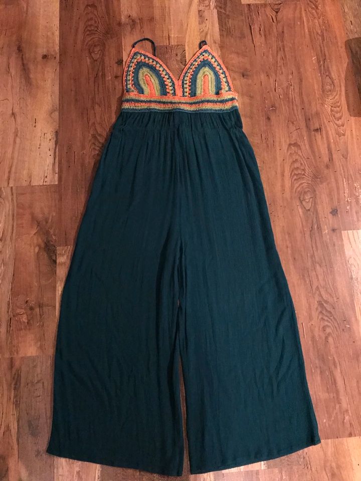 Jumpsuit Ibiza Boho Rückenfrei gehäkelt Sommer  gr. 38 in Köngen