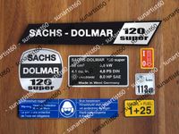 SACHS DOLMAR 120super - Aufkleber-Set / Typenschilder Motorsäge Nordrhein-Westfalen - Schloß Holte-Stukenbrock Vorschau